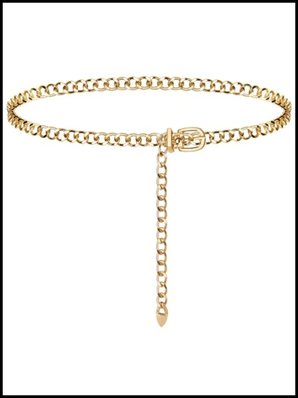 Metal Chain Belt Adjustable Waist Chain for Dresses Jeans Punk Y2K